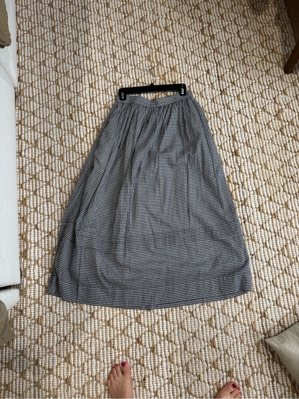 NWOT Gap x DOEN Gingham Midi Skirt - Picture 2 of 3